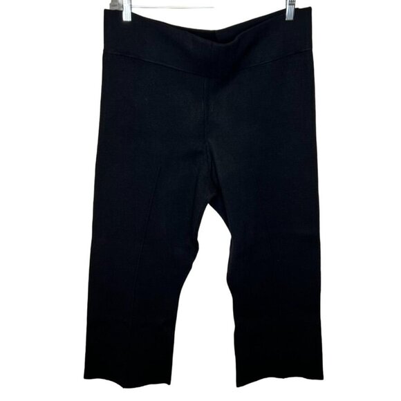 J.Crew Womens Delaney Kickout Sweater Pants Black Cropped  2X, NWT - Picture 1 of 5